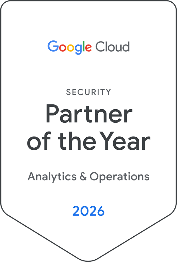 Google Cloud Security Partner of the Year 2026 - Analytics & Operations Google Cloud Security Partner of the Year 2026 - Analytics & Operations