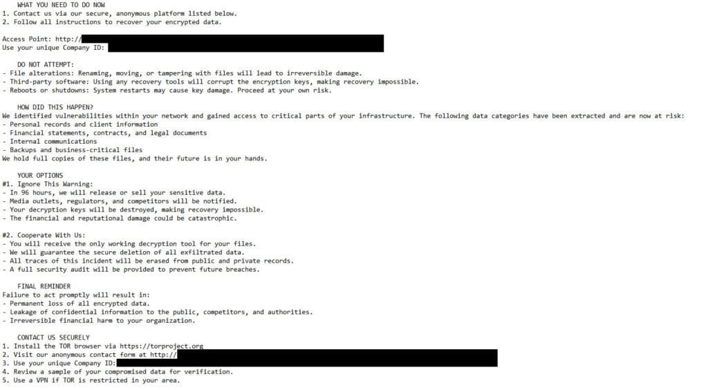 Figure 5 Interlock ransom note