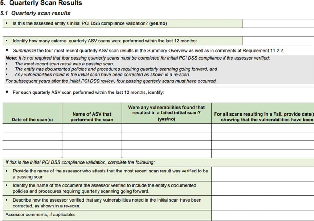 Quarterly Scan Results